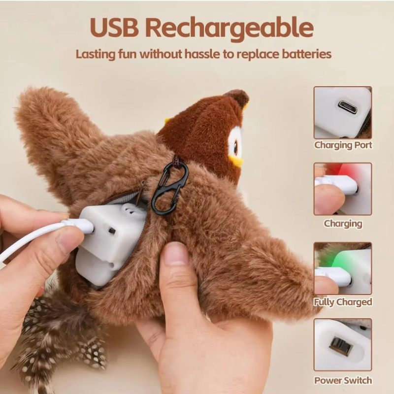 Rechargeable Chirping Flapping Bird
