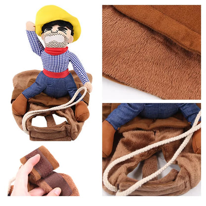 Halloween Dog Costumes Funny Cowboy Outfit Party Pet Clothes Dressing up Jacket Coats Bulldog Chihuahua Small Large Dogs Puppy