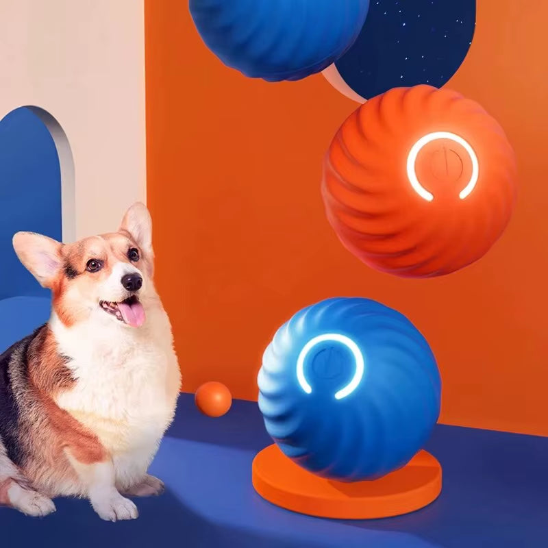 Dog Toys Intelligent Gravity Jump Ball Rechargeable Bite-Resistant Rolling Ball Cat and Dog Chase Interactive Pet Toys