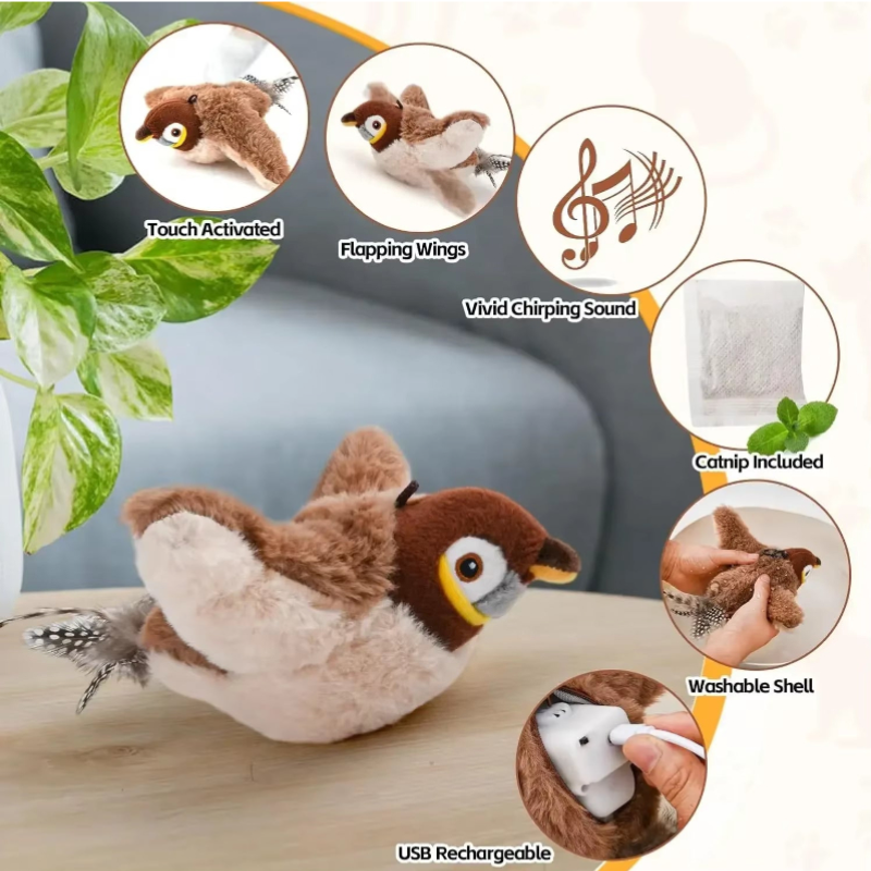 Rechargeable Chirping Flapping Bird